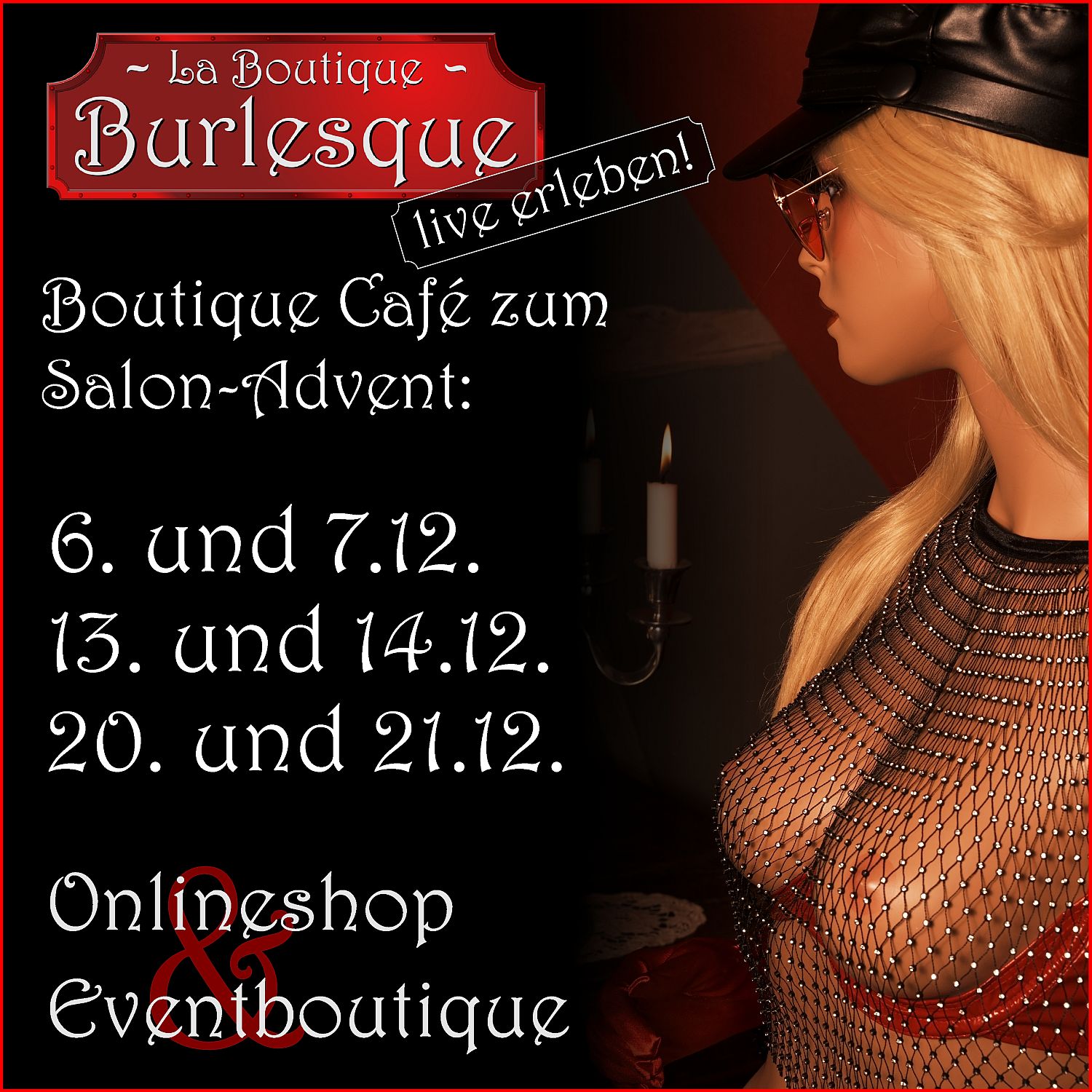 Boutique Burlesque live erleben als Eventboutique